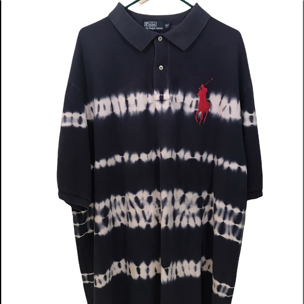 Vintage Ralph Lauren polo tie-dye print shirt.